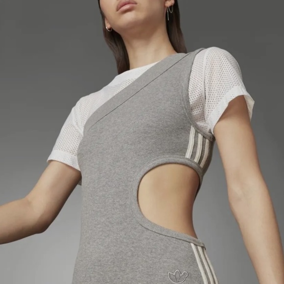 Adidas BLUE VERSION ONE SHOULDER CUT-OUT BODYCON DRESS - Picture 7 of 16